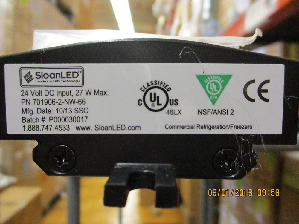 701906-2-NW-66 Sloan Refrigerator Display Case Light 66"; Input: 24 V BRAND NEW!