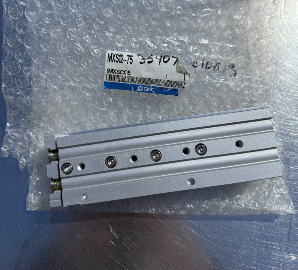 SMC MXS12-75 Pneumatic Slide Table Guided Cylinder *Unused New