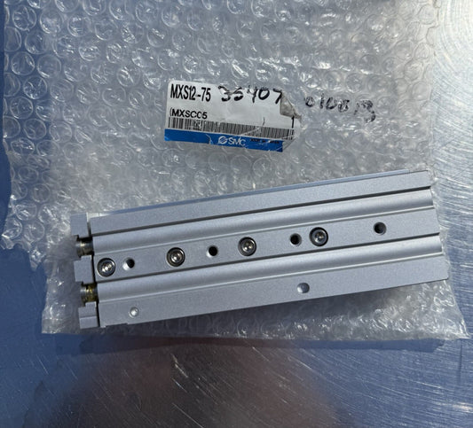 SMC MXS12-75 Pneumatic Slide Table Guided Cylinder *Unused New