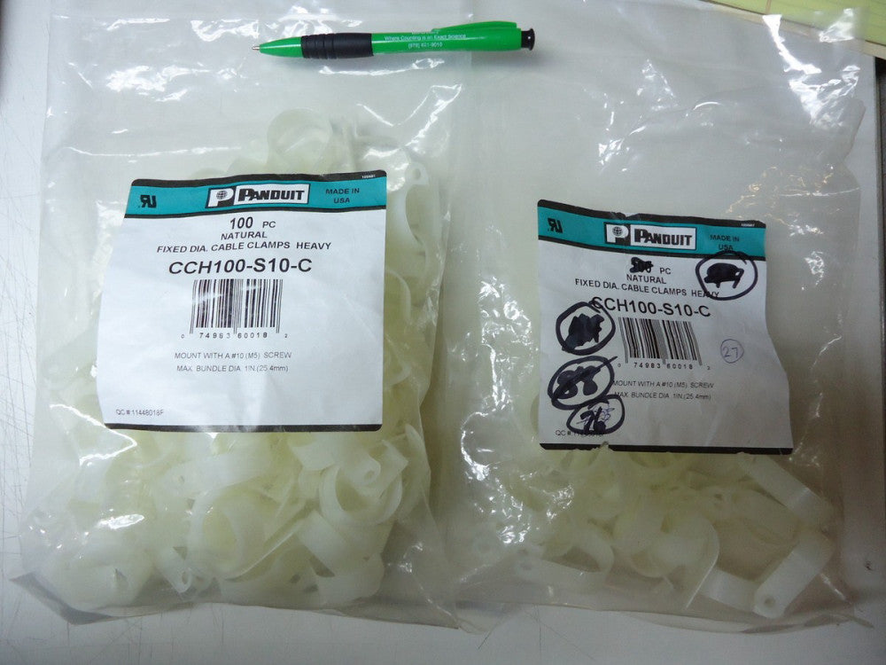 New, Panduit, CCH100-S10-C, CABLE CLAMP, 1 INCH, Lot of 127