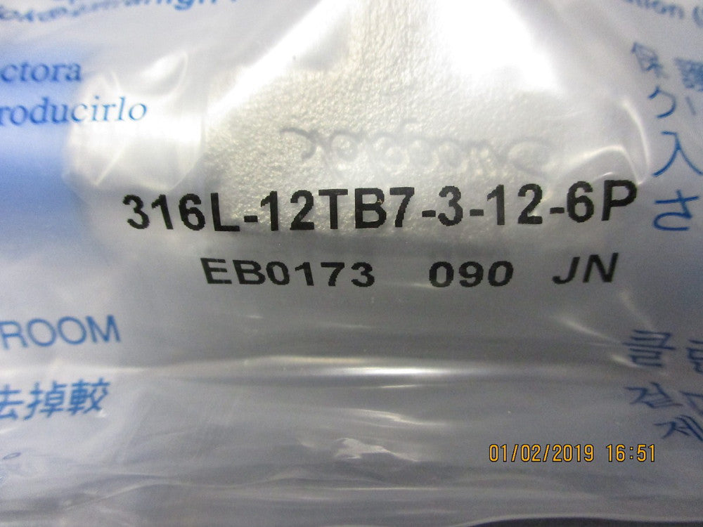 316L-12TB7-3-12-6P Swagelok Tee, 3/4" tube butt weld, 316L-12TB7-3 BRAND NEW!