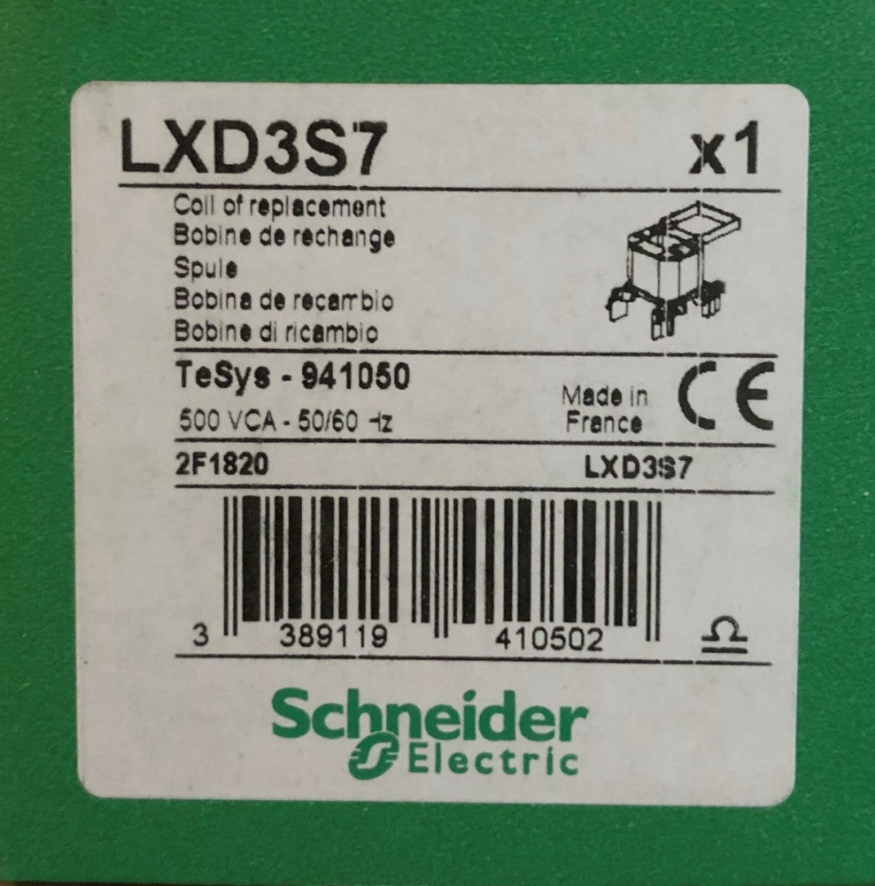 SCHNEIDER ELECTRIC LXD3S7 D40A to D65A 500VAC Coil Tesys 941050