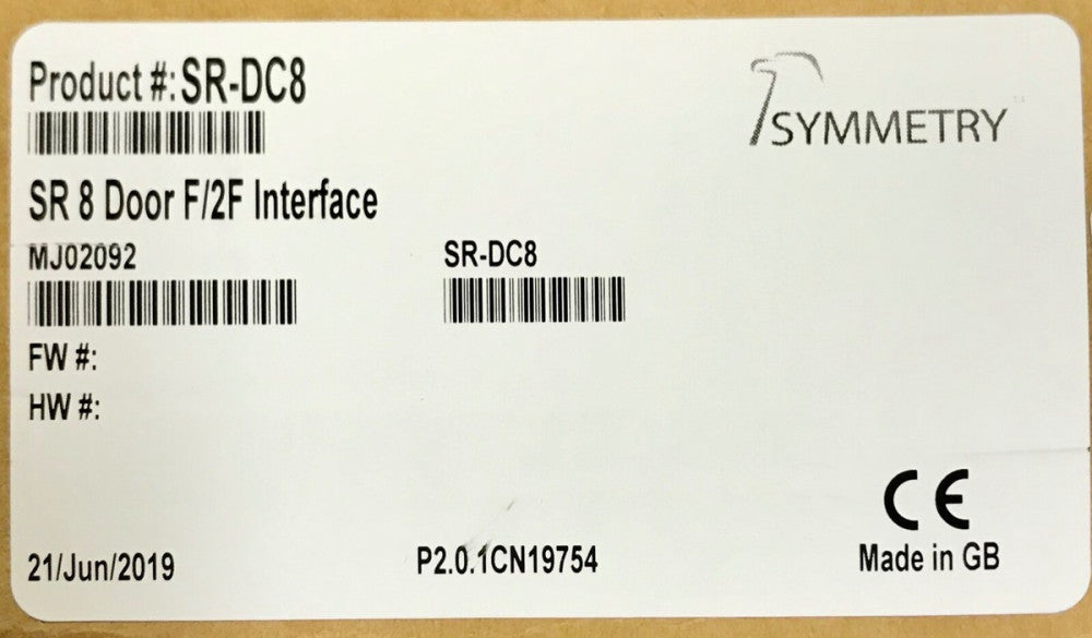 SYMMETRY SR DC8 SR 8 DOOR F/2F Interface Module SR-DC8