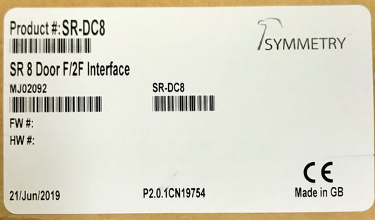 SYMMETRY SR DC8 SR 8 DOOR F/2F Interface Module SR-DC8