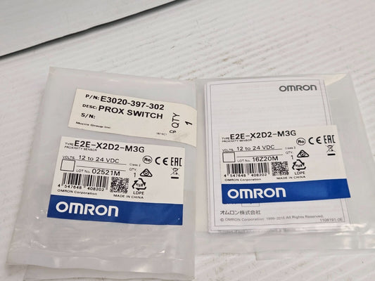 NEW LOT OF 2 OMRON PROXIMITY SENSOR E2E-X2D2-M3G