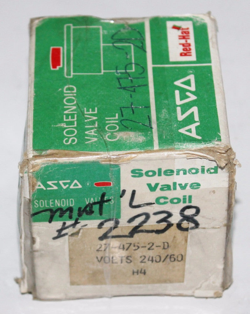 ASCO 27 475 2 D Red Hat Solenoid Valve Coil 6402238 MP C 005 1 B84 BB004D6 6427