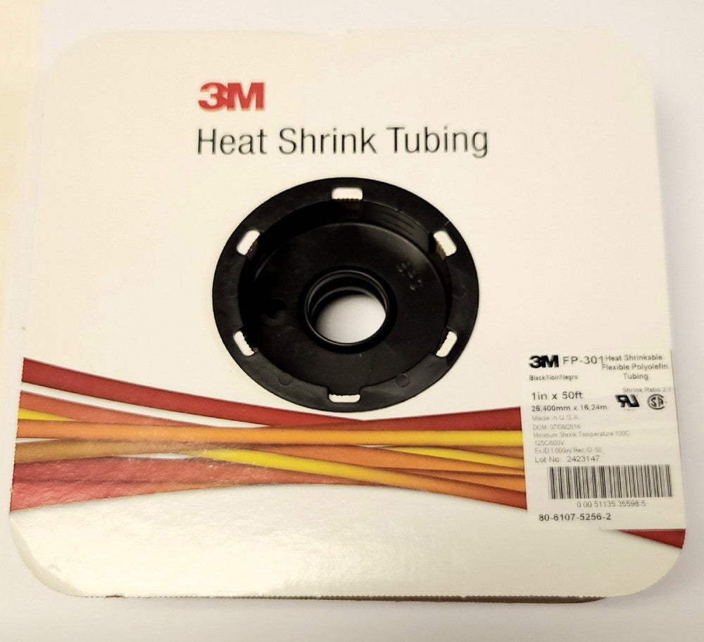 3M FP 301 Heat Shrink Tubing 1 Inch x 50 Feet 2:1 Shrink Ratio 25,400mm x 15,24m