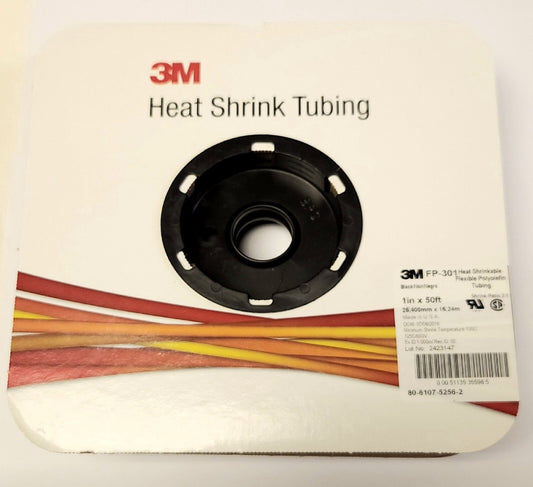3M FP 301 Heat Shrink Tubing 1 Inch x 50 Feet 2:1 Shrink Ratio 25,400mm x 15,24m