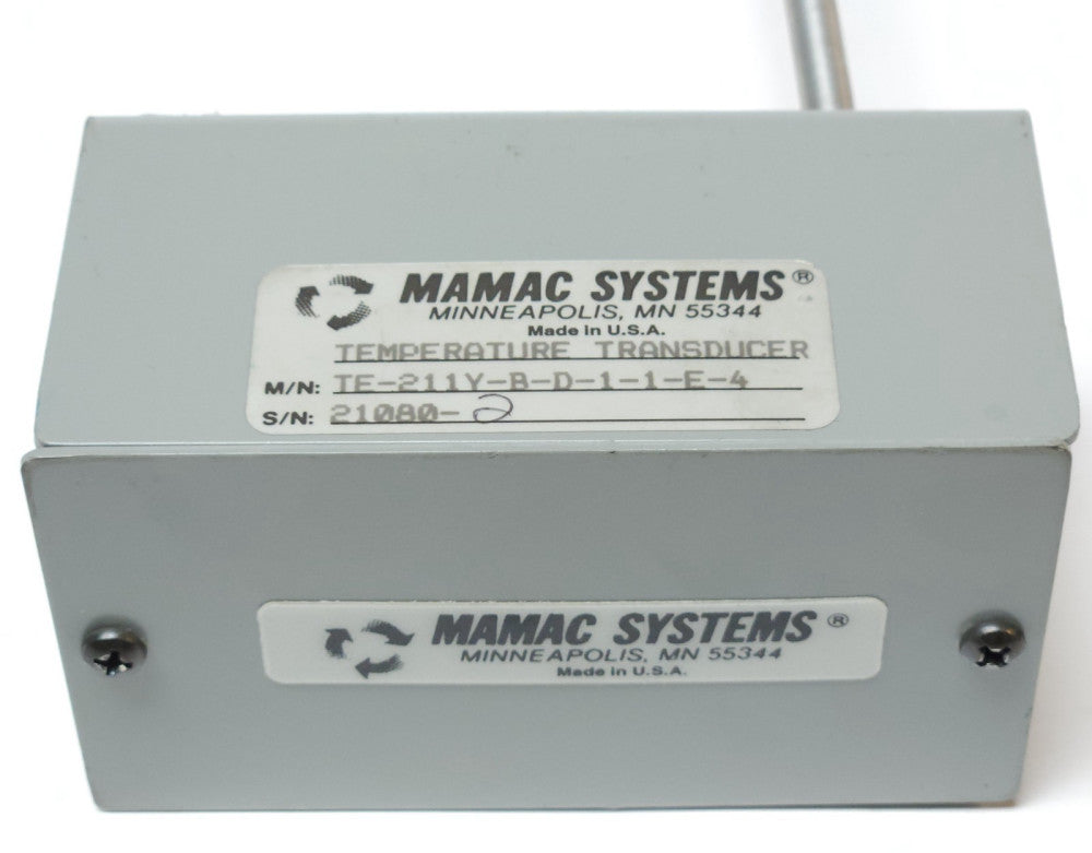 MAMAC TE 211Y B D 1 1 E 4 Temperature Transducer Sensor 11" Probe