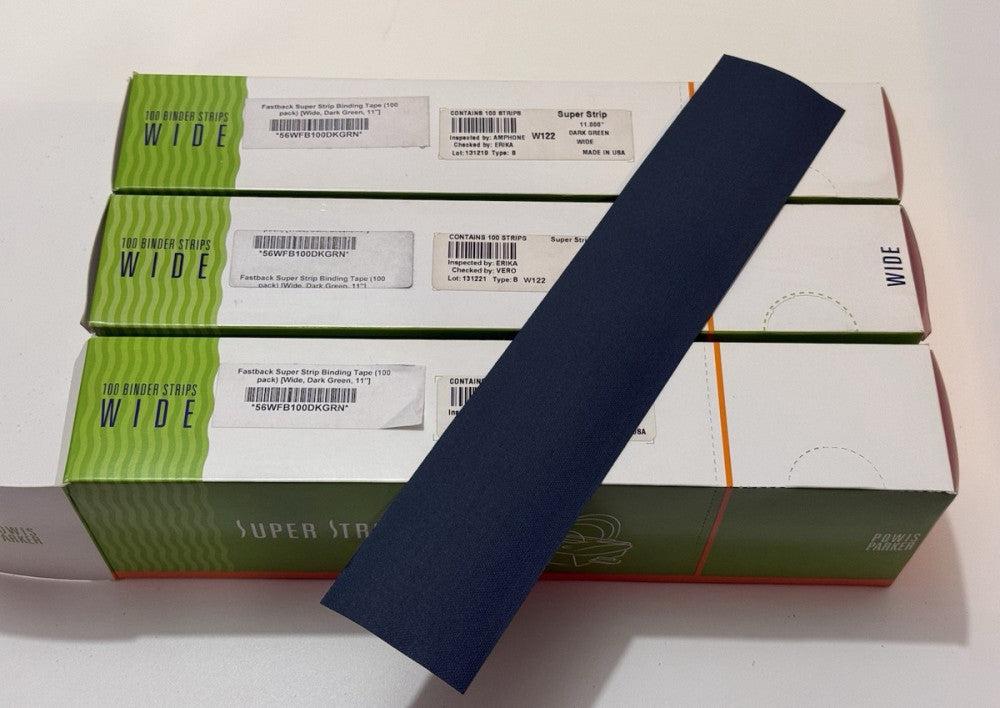 Lot of 3 - Powis Fastback 11" Dark Green Wide Super Strip W122 - 100 Per Box