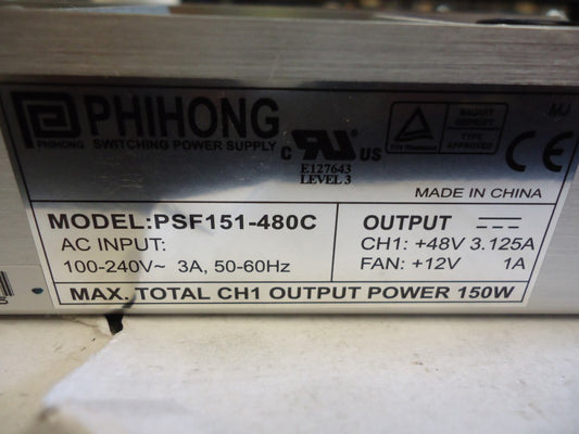 PSF151-480C, PhiHong, 150 Watt 48 Volt Pfc chassis Style, BRAND NEW!