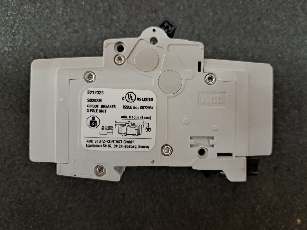 Used, ABB, SU203M-K5A, Miniature Circuit Breaker 3P-K-5A