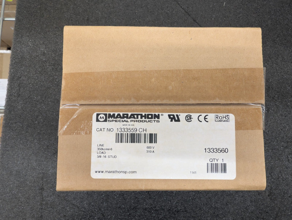 New, Marathon, 1333559CH, CONN POWER SPLICER/STUD BLOCKS F 3 POS 43.2MM