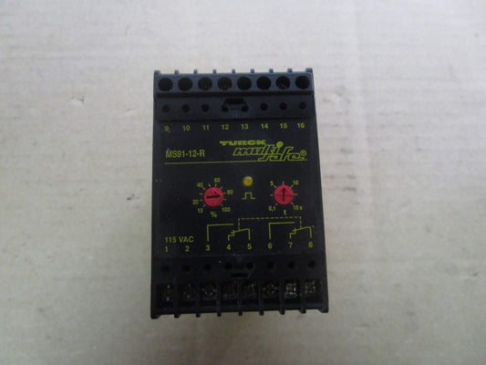 TURK LIQUID LEVEL CONTROL RELAY MS91-12-R 115Vac 0,1-15s
