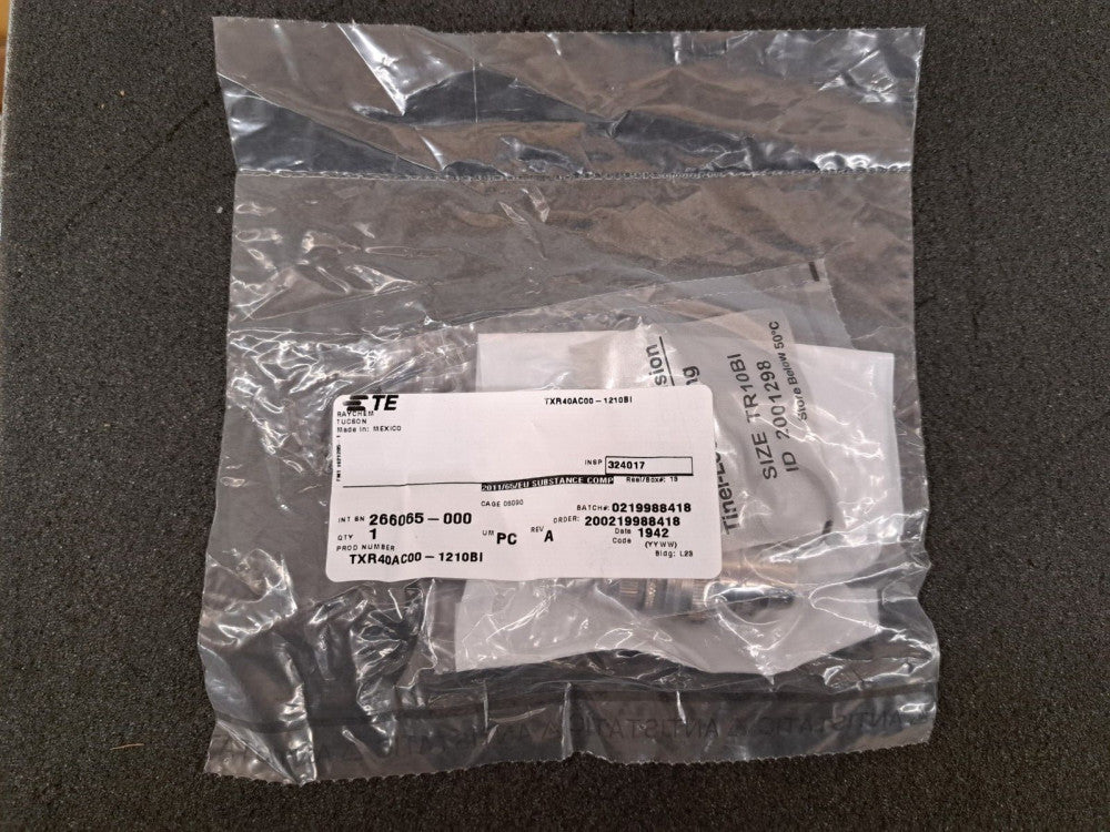 New, TE Connectivity, TXR40AC00-1210BI, CONN BACKSH ADPT SZ13 C SIL M18