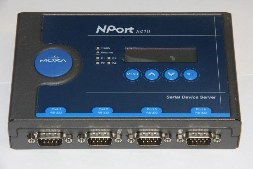 MOXA TECHNOLOGIES NPORT 5410 Rev 2.2 Quad Port RS-232 Serial Device Server