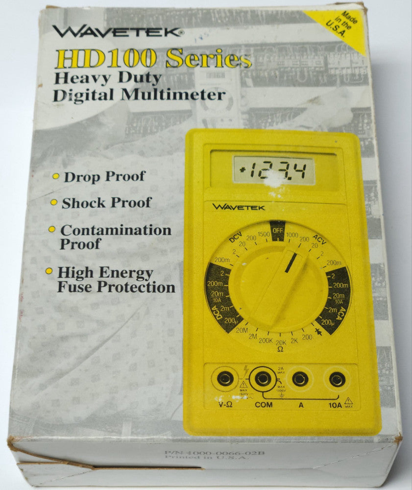 WAVETEK 100 0066 02B HD100 SERIES Heavy Duty Digital Multimeter