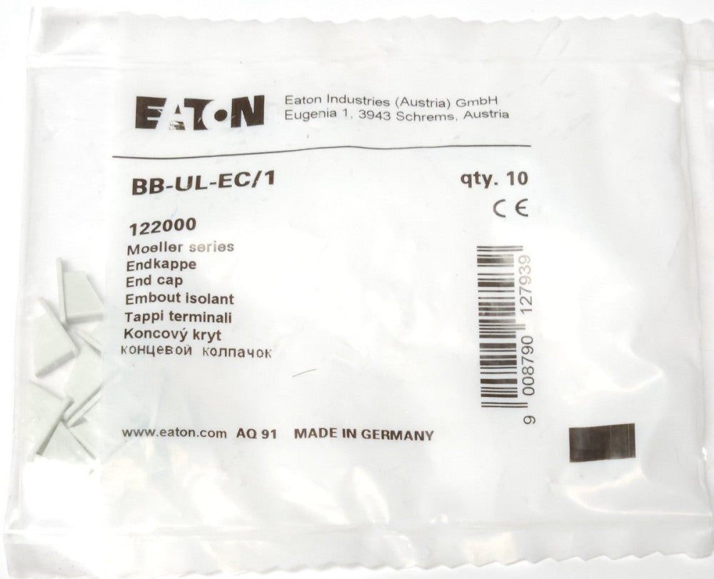 PACK OF 10 EATON MOELLER BB-UL-EC/1 FAZ Busbar Cover End Cap 122000 BB UL EC 1