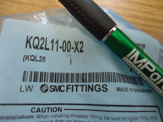 SMC KQ2L11-00-X2 MALE ELBOW ONE-TOUCH TUBE FITTING. Brand New! Lot of 2 Pieces!