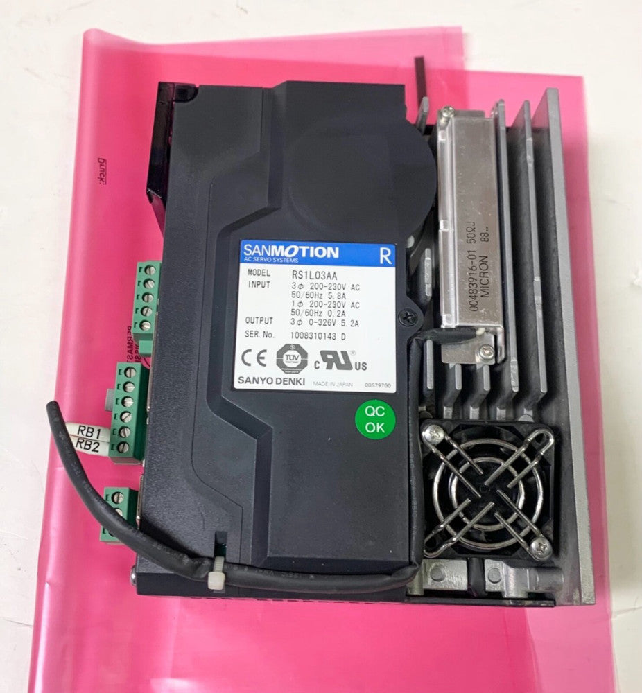 SANYO DENKI SANMOTION Model RS1L03AA AC SERVO Motor DRIVE Controller Module
