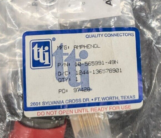 New, Amphenol, 10-565991-49N, Circular MIL Spec Connector LJT 24C 22#22D