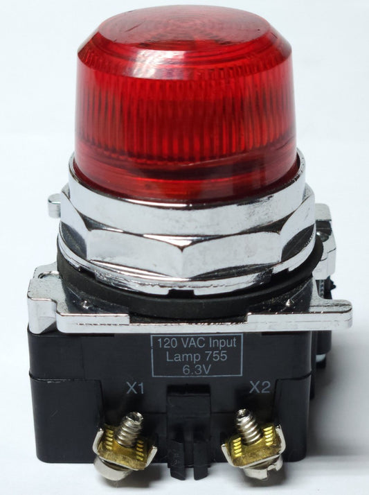 EATON CUTLER HAMMER 10250T181LRP06 RED 120 VAC LED Indicating Light