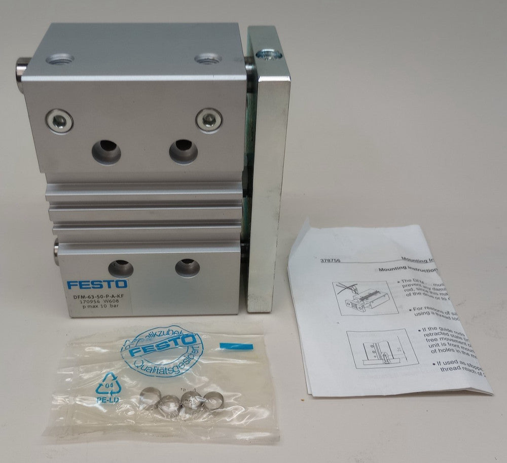 Festo DFM-63-50-P-A-KF Guided Actuator DFM Series 50mm Stroke 63mm Piston Dia