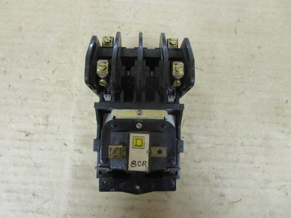 SQUARE D CONTROL RELAY 8501 H0 20 SER D 120V COIL 2 POLE 8501H020