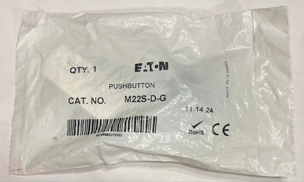 EATON M22S D G Green Push Button M22S-D-G