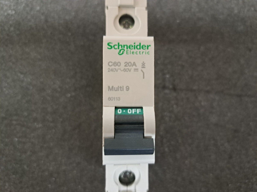 Used, Schneider Electric, 60113, Multi 9 C60 Miniature Circuit Breaker 1 Pole 20