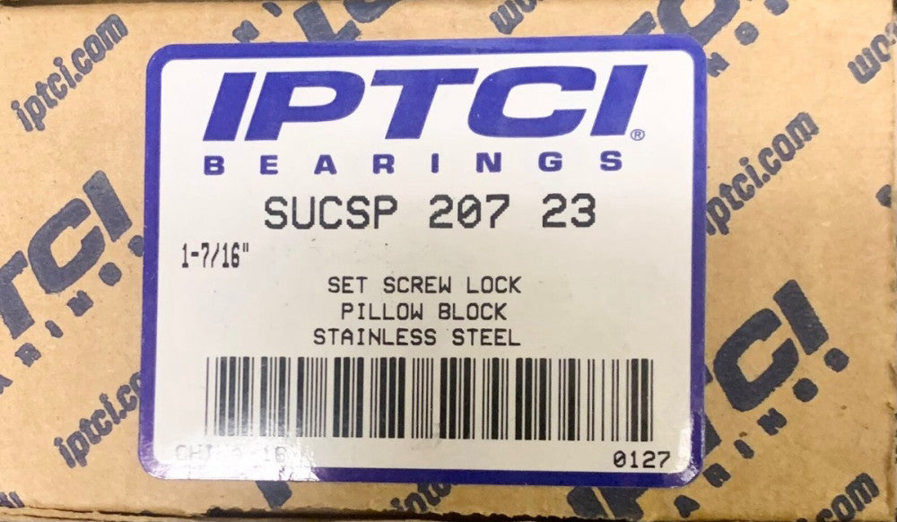 IPTCI TIMKEN SUCSP 207 23 1- 7/16'' Pillow Block Bearing Stainless Steel  SP207