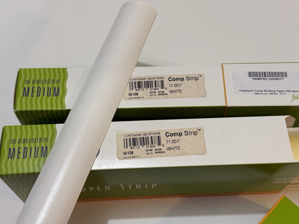 Lot of 2 - Powis Fastback 11" Medium White Comp Strip MA108 - 100 Per Box