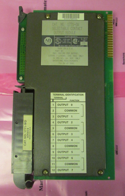 ALLEN BRADLEY 1771 OW Selectable Contact Ouput Module 1771 0W
