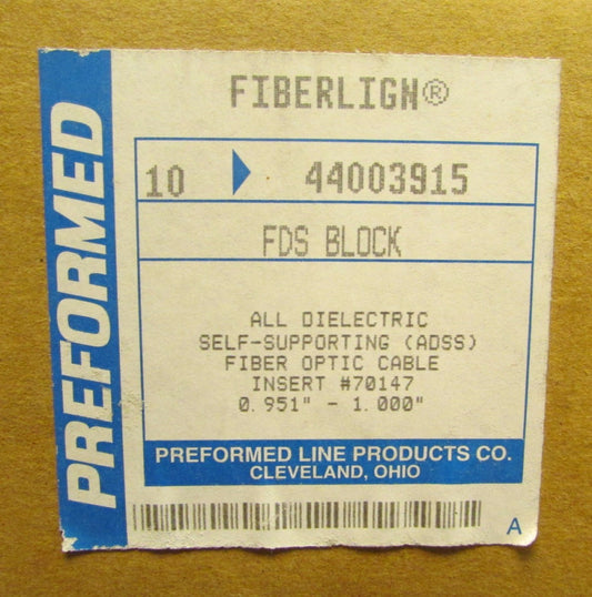 PLP FIBERLIGN 44003915 70028 All Dielectric FDS Block Fiber Optic Cable 
