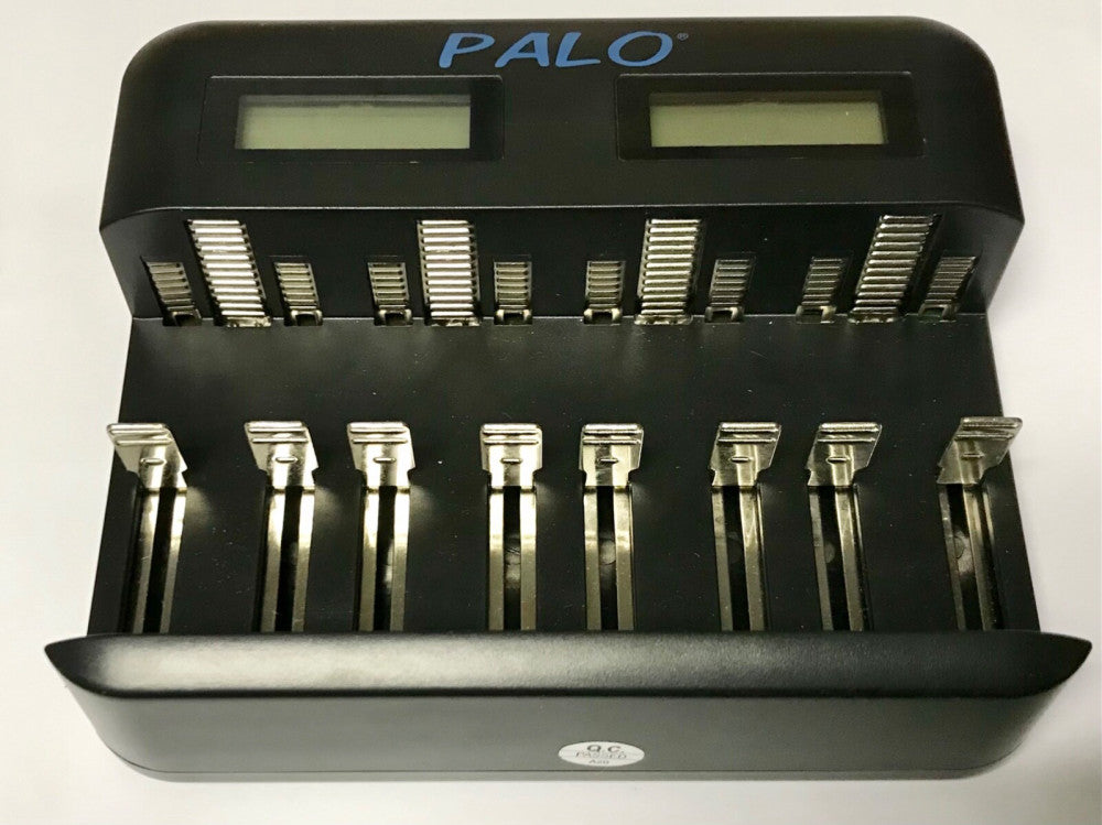 PALO 8 BAY Smart LCD Battery Charger NiMH NiCD 8 Slot