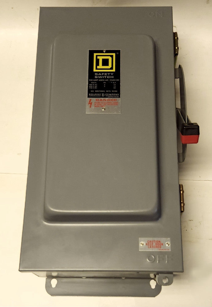 SQUARE D HU363AWK 3 Pole 100 AMP NEMA 12K Heavy Duty Safety Switch 600 VAC