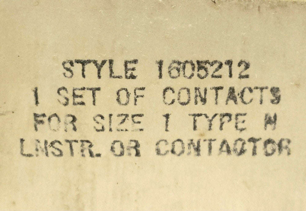 WESTINGHOUSE CUTLER HAMMER 1605212 Type N Size 1 Life Line Contact Kit 3 Pole