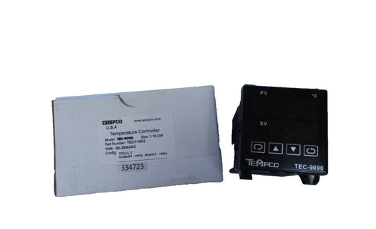 Tempco TEC-9090 Temperature Controller Relay 1/16 DIN 90-264Vac