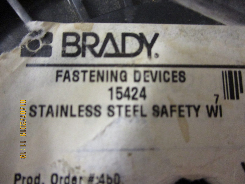 15424 Brady Stainless Steel Safety Wire BRAND NEW!