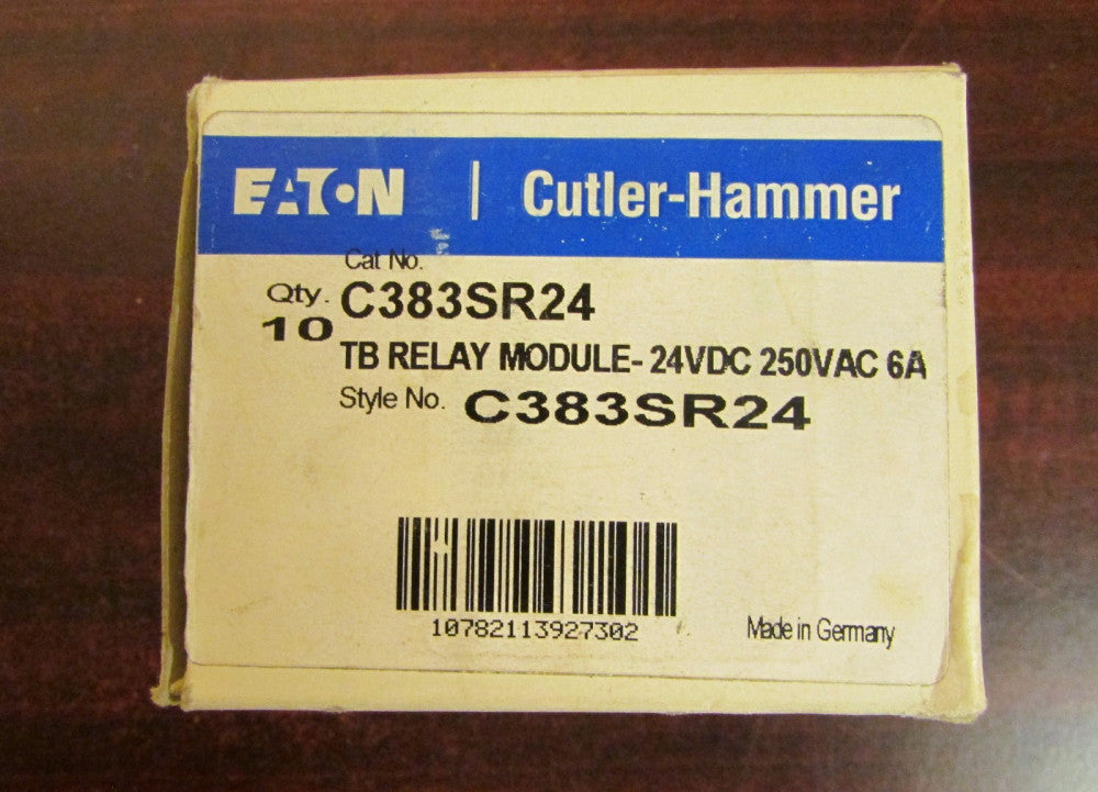 EATON CUTLER HAMMER C383SR24 TB Relay Module C383RL12D Socket C383RL240 Relay