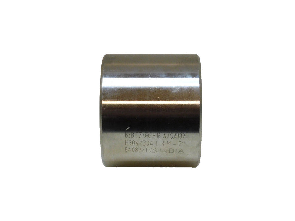 Bebitz 304 Stainless 2" Socket Weld Coupling 3M 3000lb B16 A/SA182 84082/1