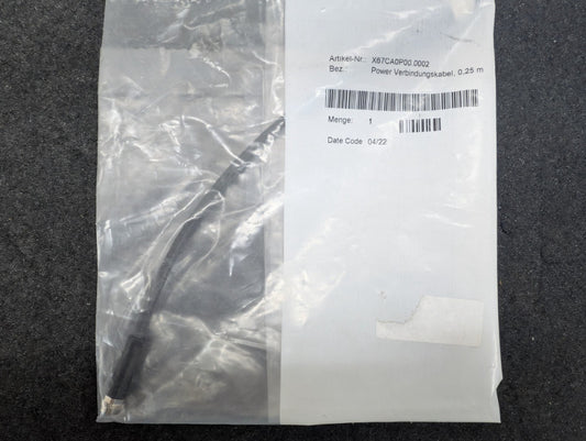 New, B&R, X67CA0P00.0002, POWER CONNECTION CABLE, 4-PIN, STRAIGHT, 0.25M