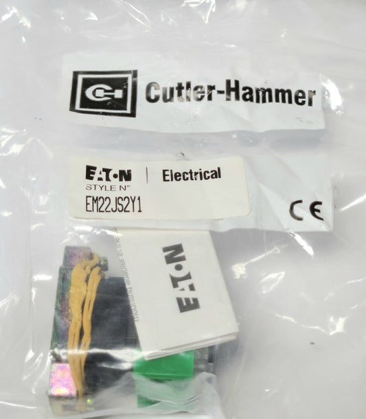 EATON CUTLER HAMMER EM22JS2Y1 2 Position 2 NO Joystick Contact Block Assembly
