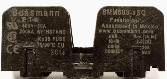 EATON BUSSMANN BMM603  XSQ Fuseholder 30 AMP 600 VAC 200KA TRON FUSEBLOCK