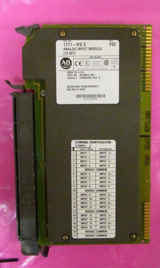 ALLEN BRADLEY 1771 IFE Series C Rev F02 Analog Input Module 12 BIT