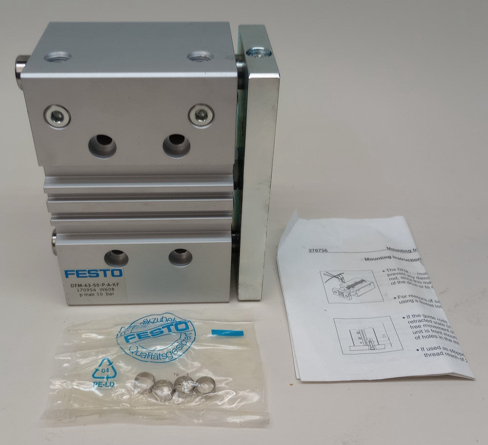 Festo DFM-63-50-P-A-KF Guided Actuator DFM Series 50mm Stroke 63mm Piston Dia