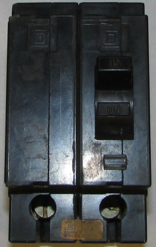 SQUARE D EH24015 2 Pole 15 Amp Type EHB Circuit Breaker 