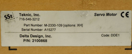 SST TEKNIC M 2330 109 OPTIONS XH Servo Motor DELTA DESIGN 2100868