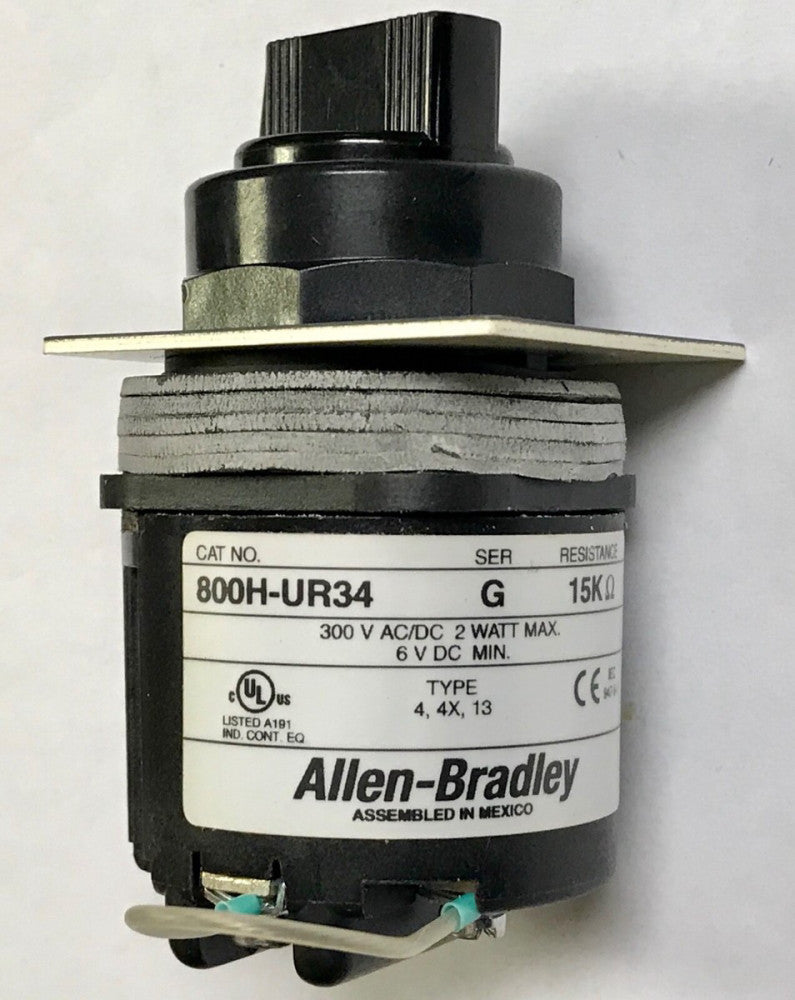 ALLEN BRADLEY 800H UR34 15K OHM Resistance 300 VAC VDC Potentiometer 