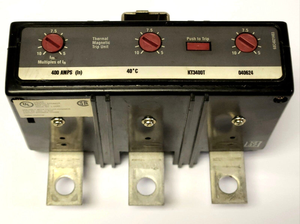 EATON CUTLER HAMMER KT3400T K Frame 400 AMP Type KD HKD TRIP Unit